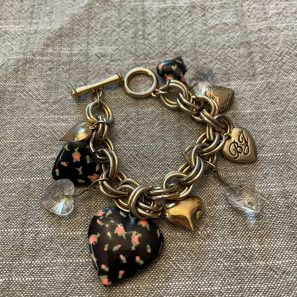 Betsey Johnson Gold and Silver Charm Bracelet - Picture 4 of 10